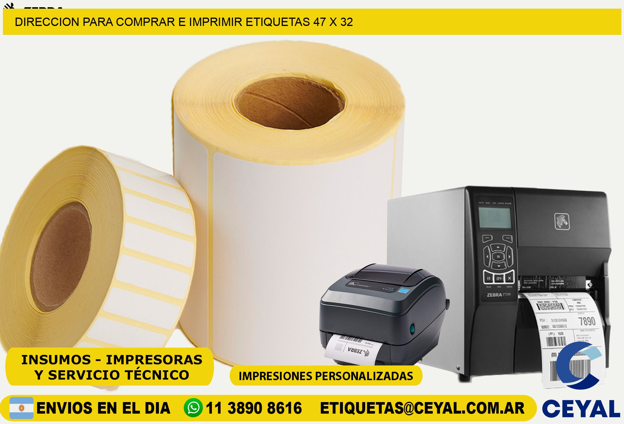 DIRECCION PARA COMPRAR E IMPRIMIR ETIQUETAS 47 x 32
