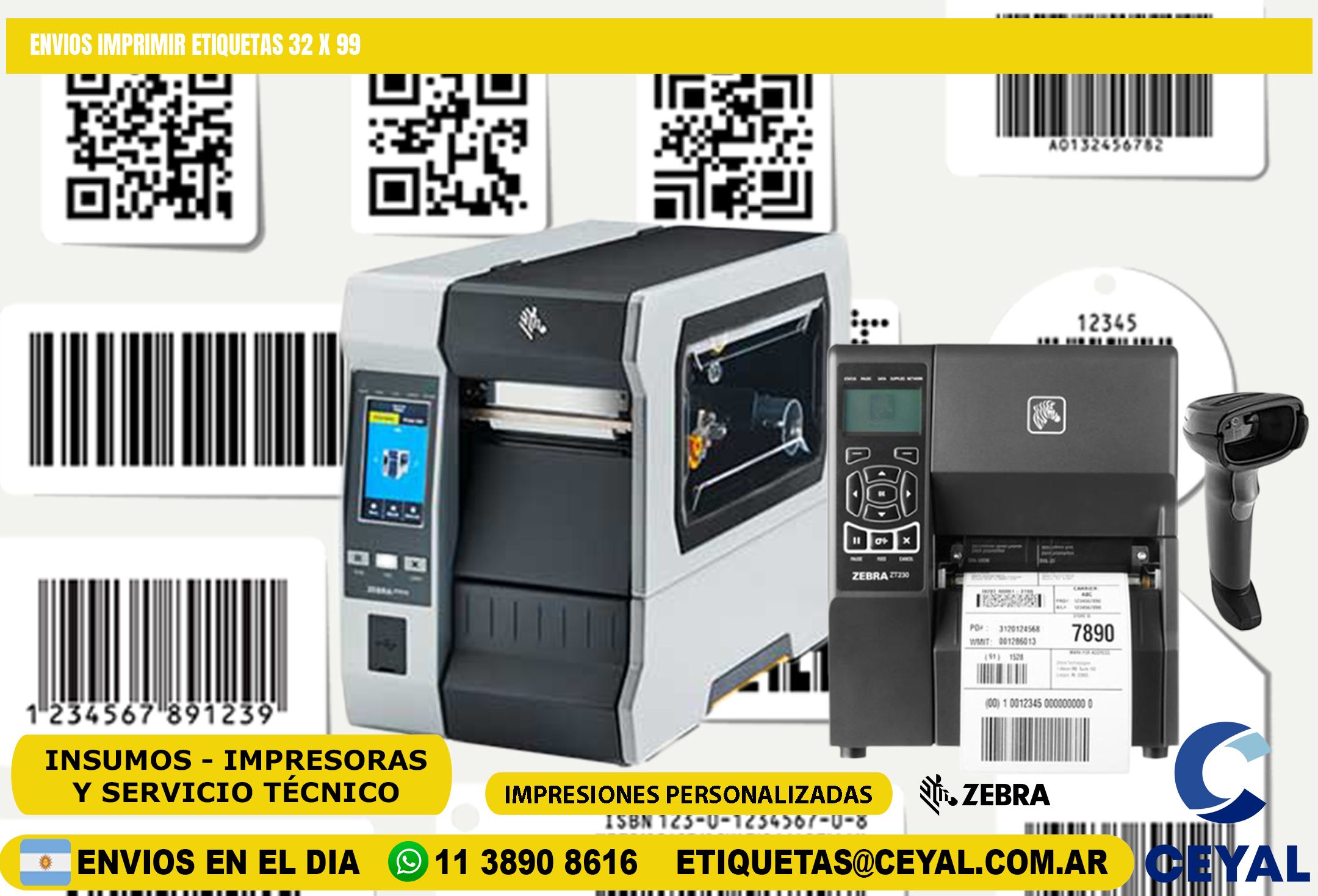 ENVIOS IMPRIMIR ETIQUETAS 32 x 99