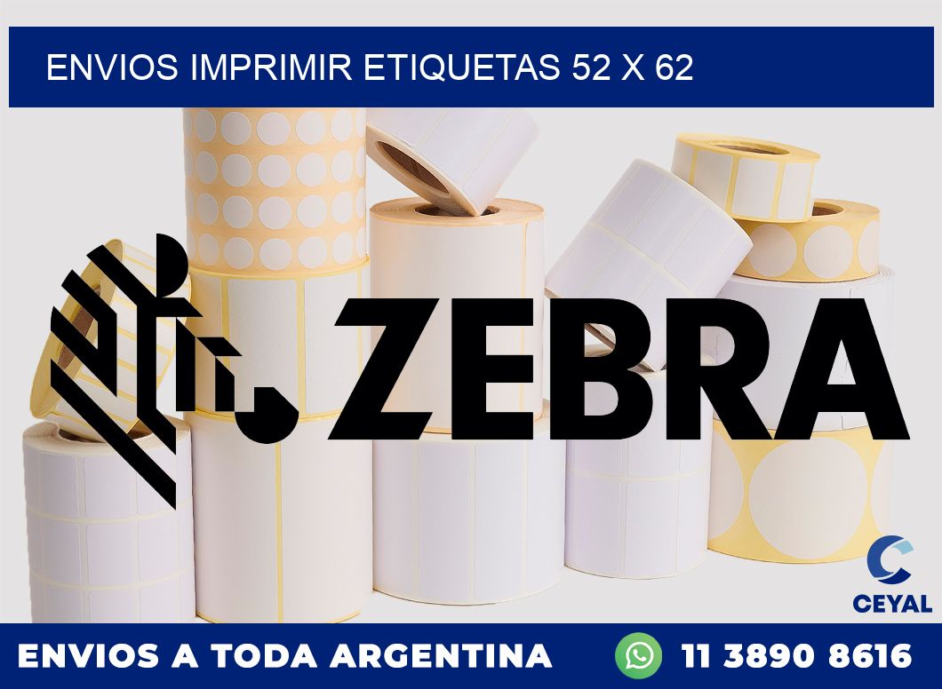 ENVIOS IMPRIMIR ETIQUETAS 52 x 62