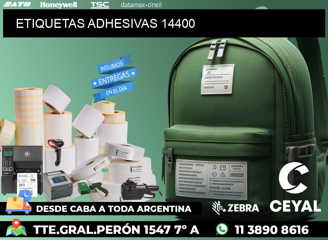 ETIQUETAS ADHESIVAS 14400