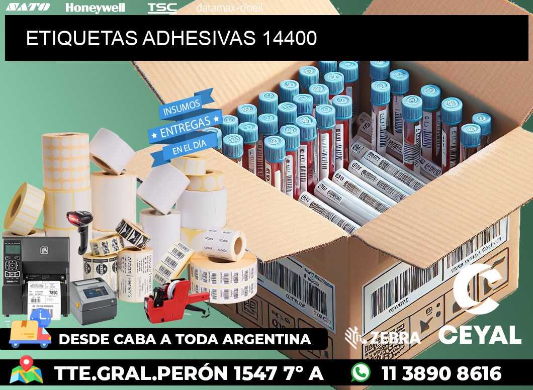 ETIQUETAS ADHESIVAS 14400