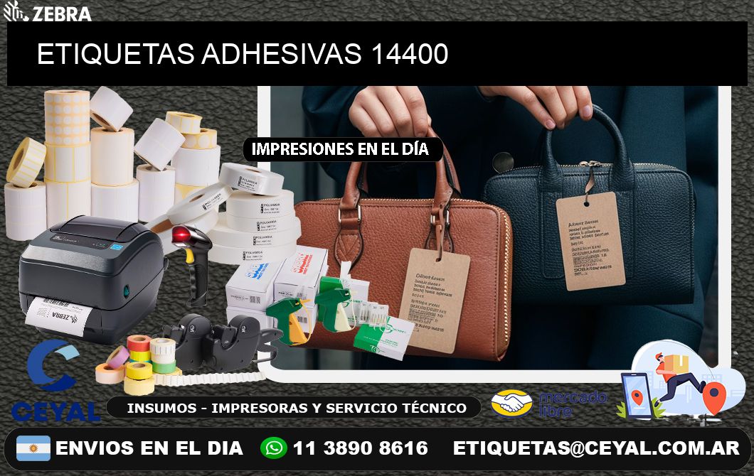 ETIQUETAS ADHESIVAS 14400