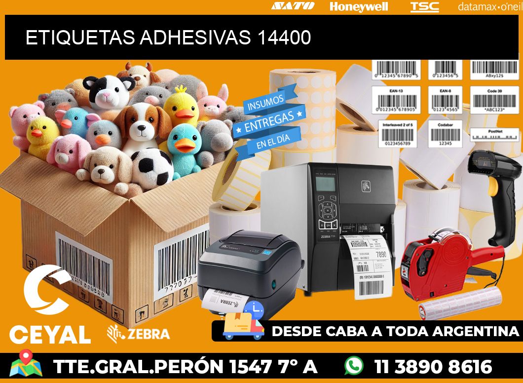 ETIQUETAS ADHESIVAS 14400