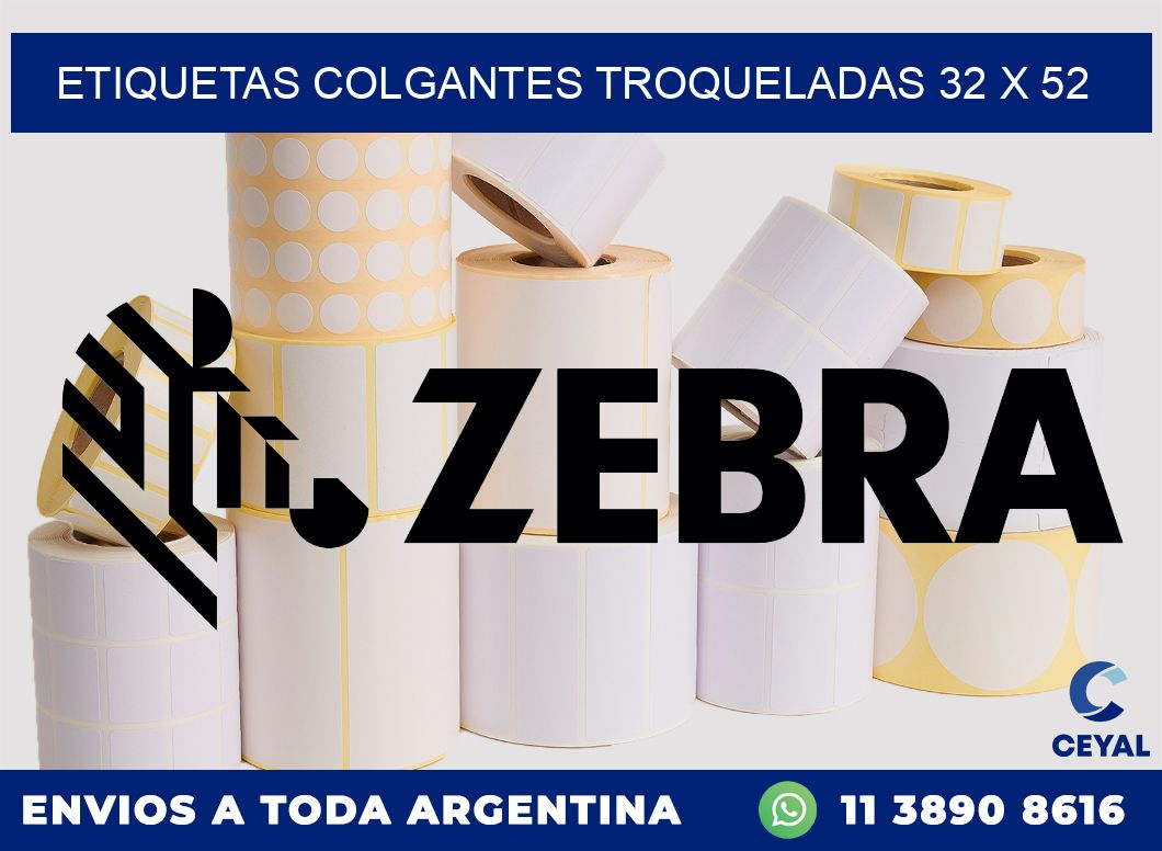 ETIQUETAS COLGANTES TROQUELADAS 32 x 52