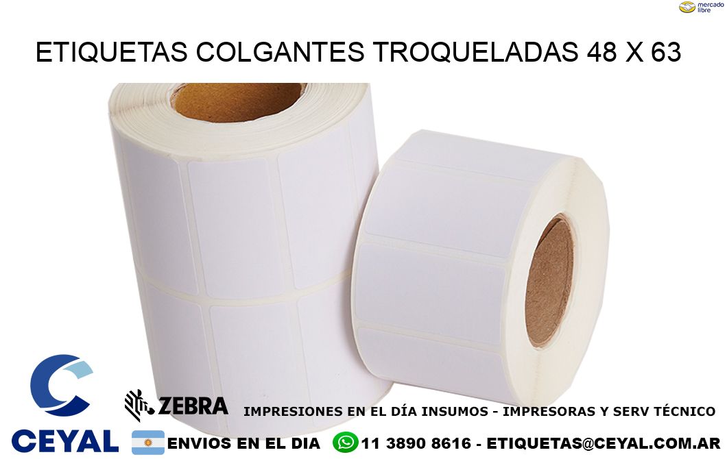 ETIQUETAS COLGANTES TROQUELADAS 48 x 63