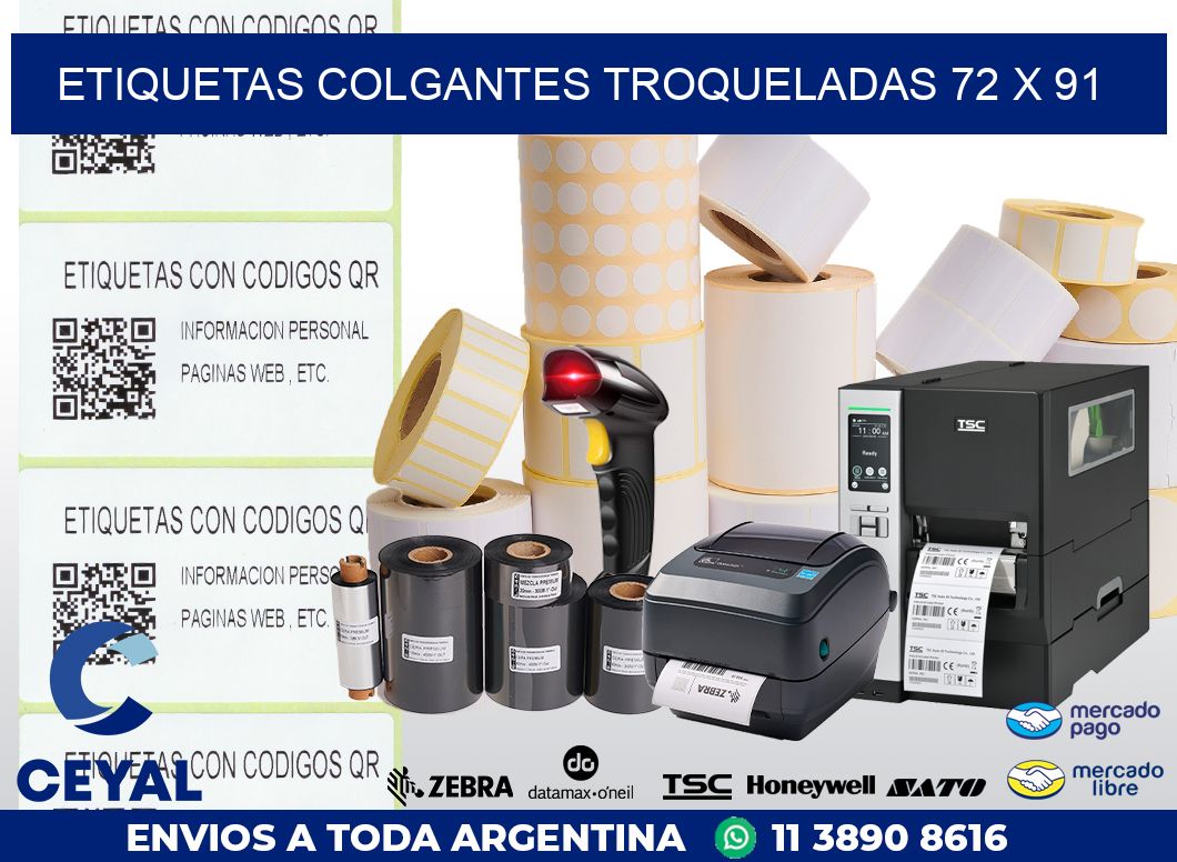 ETIQUETAS COLGANTES TROQUELADAS 72 x 91