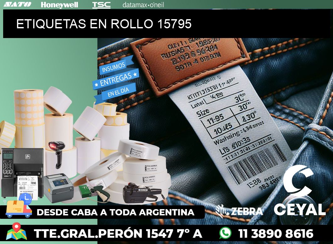 ETIQUETAS EN ROLLO 15795