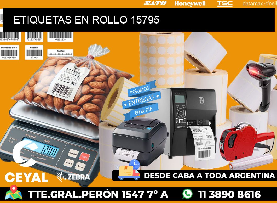 ETIQUETAS EN ROLLO 15795