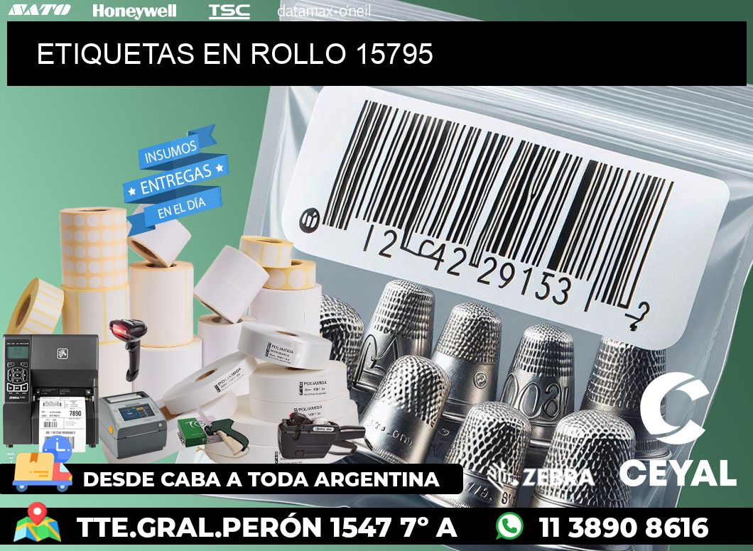 ETIQUETAS EN ROLLO 15795