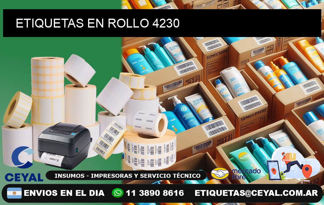ETIQUETAS EN ROLLO 4230