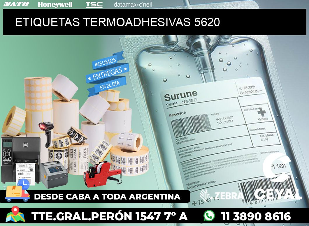 ETIQUETAS TERMOADHESIVAS 5620