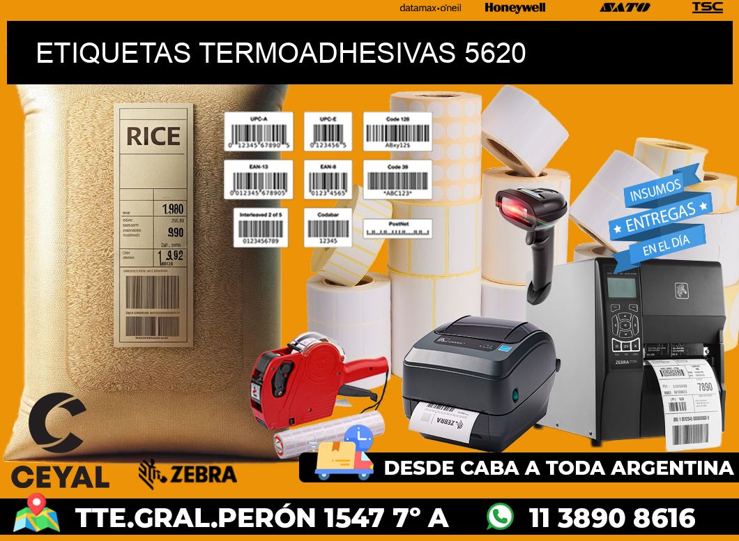 ETIQUETAS TERMOADHESIVAS 5620