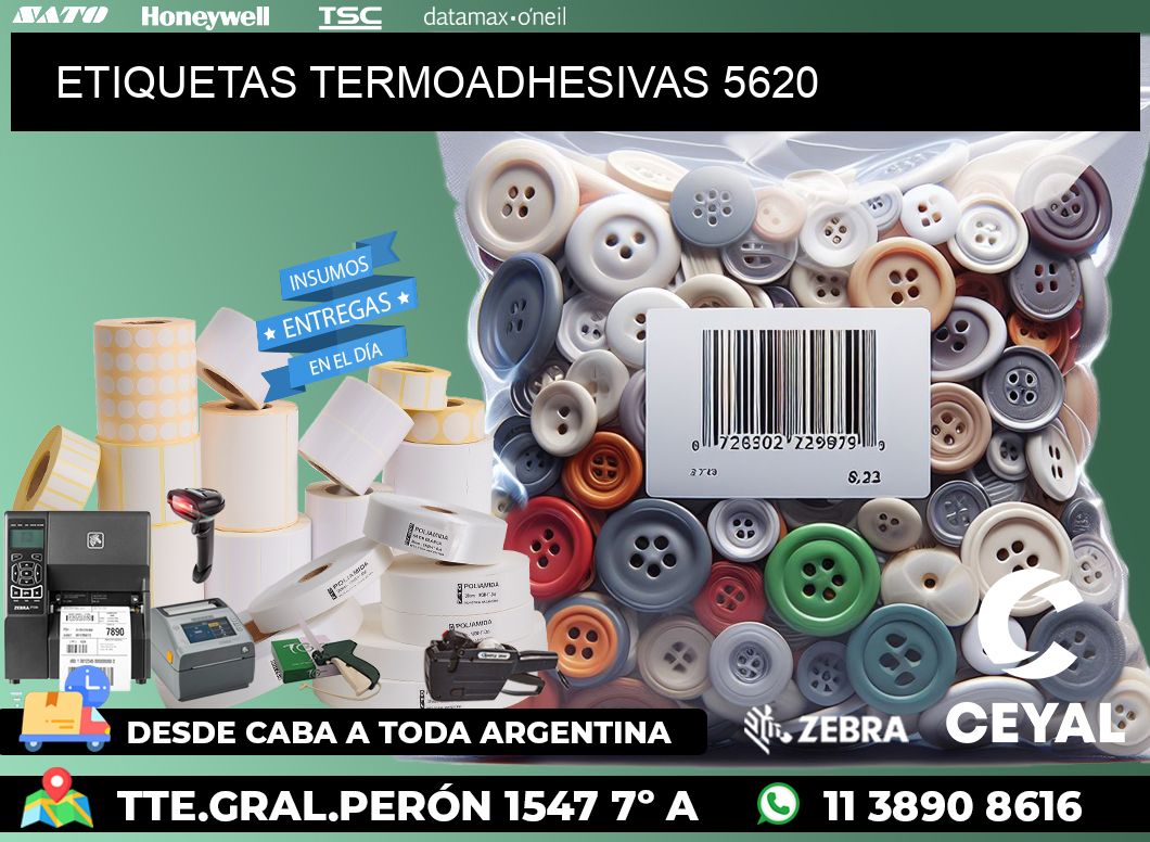 ETIQUETAS TERMOADHESIVAS 5620
