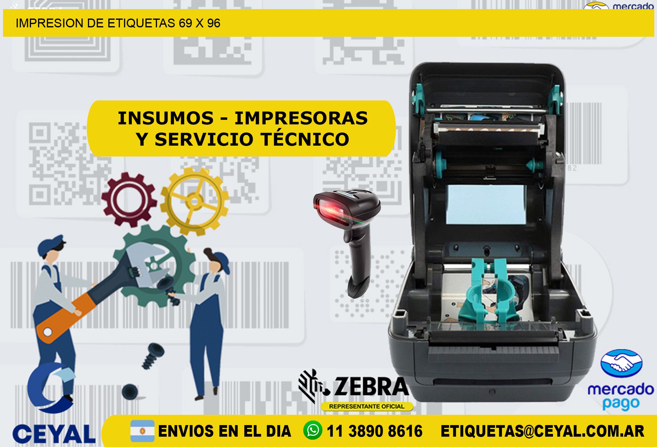 IMPRESION DE ETIQUETAS 69 x 96