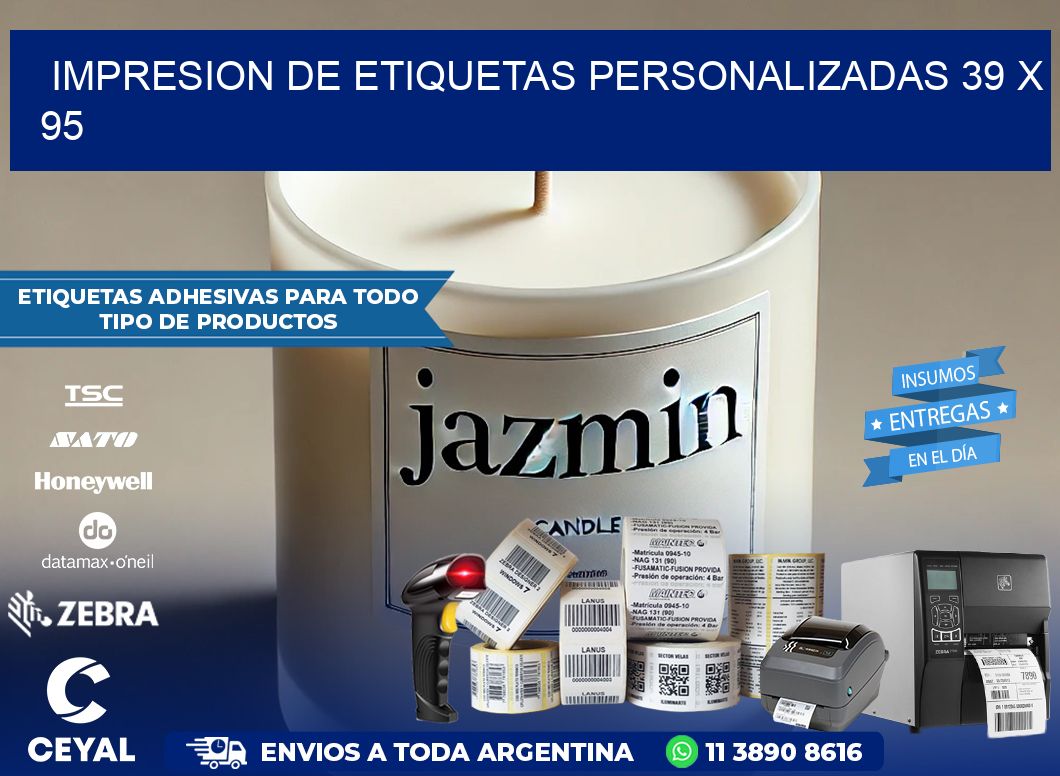 IMPRESION DE ETIQUETAS PERSONALIZADAS 39 x 95