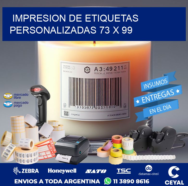 IMPRESION DE ETIQUETAS PERSONALIZADAS 73 x 99