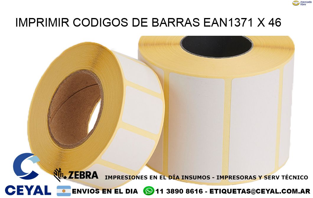 IMPRIMIR CODIGOS DE BARRAS EAN1371 x 46