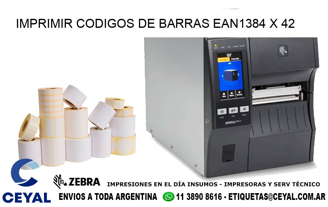 IMPRIMIR CODIGOS DE BARRAS EAN1384 x 42