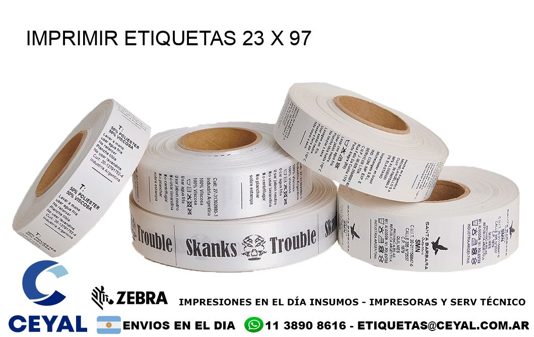 IMPRIMIR ETIQUETAS 23 x 97