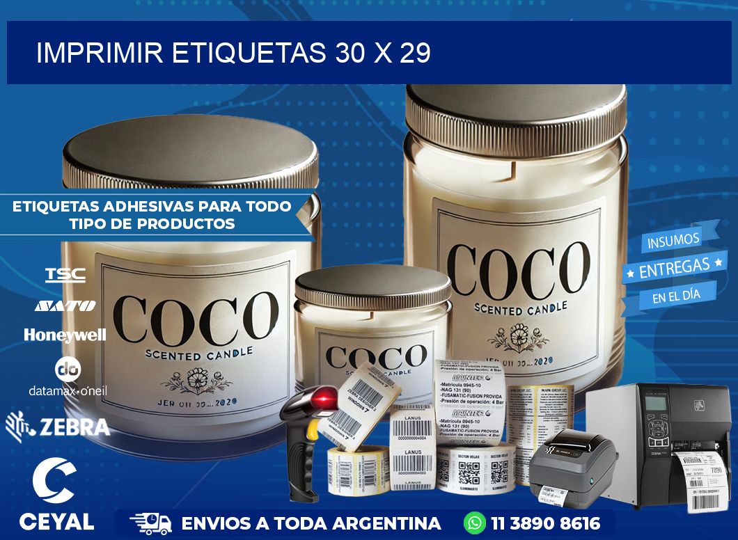 IMPRIMIR ETIQUETAS 30 x 29