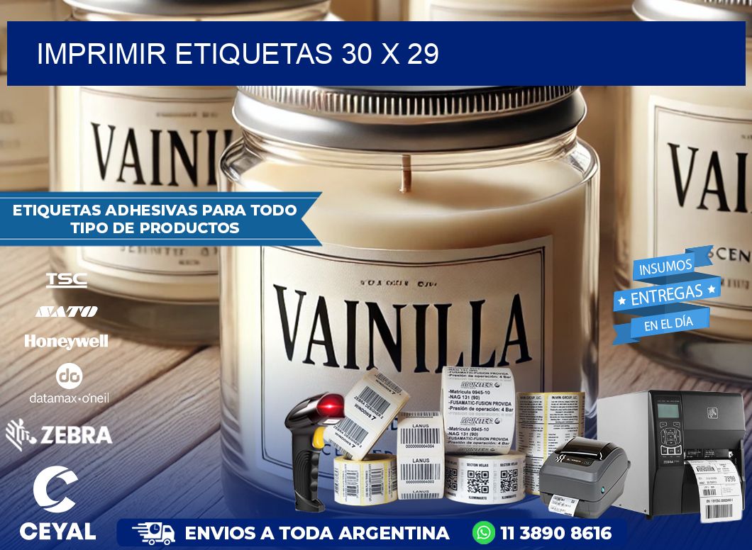 IMPRIMIR ETIQUETAS 30 x 29