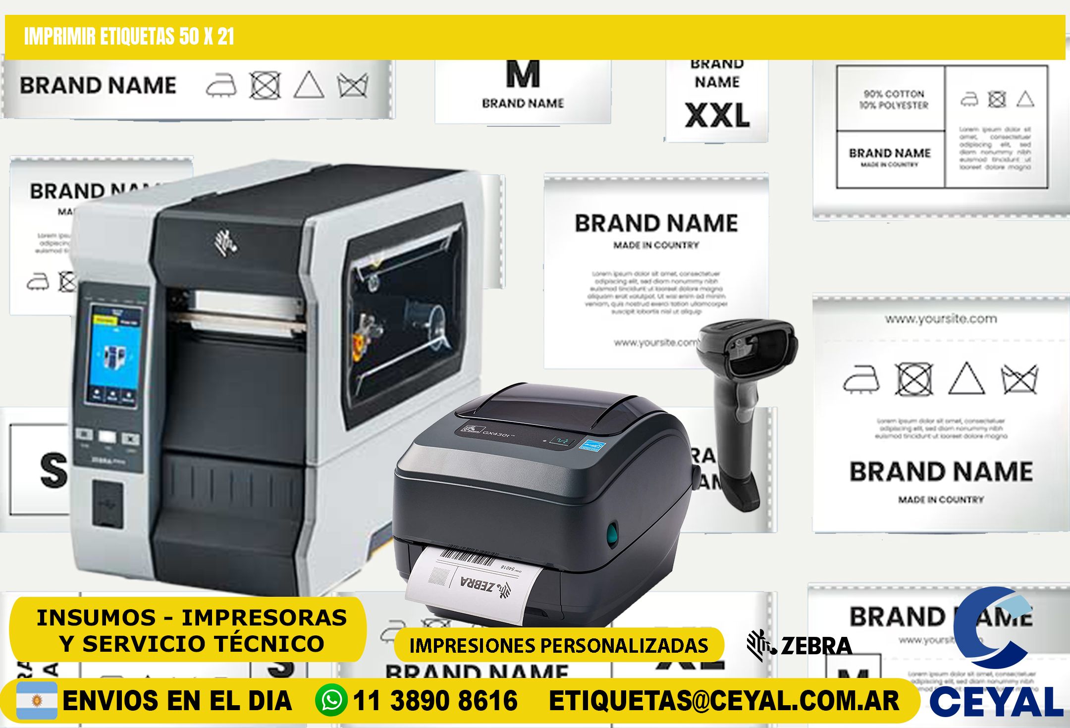 IMPRIMIR ETIQUETAS 50 x 21