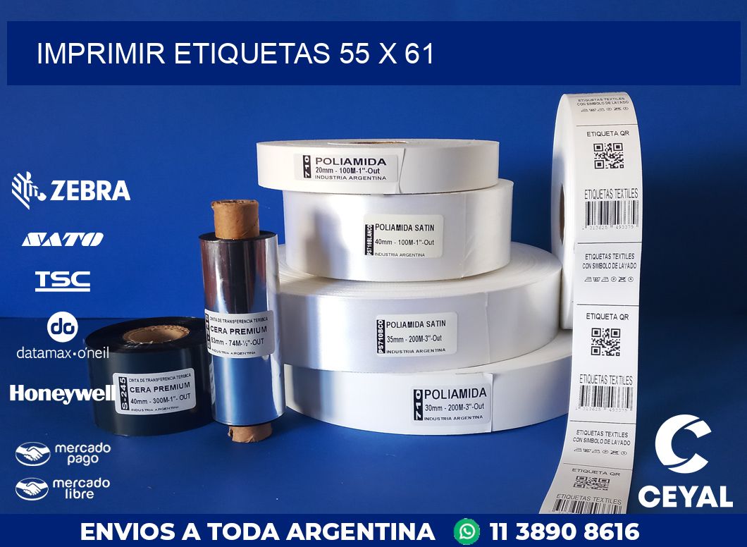 IMPRIMIR ETIQUETAS 55 x 61