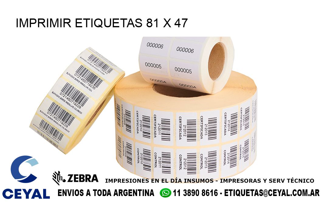 IMPRIMIR ETIQUETAS 81 x 47