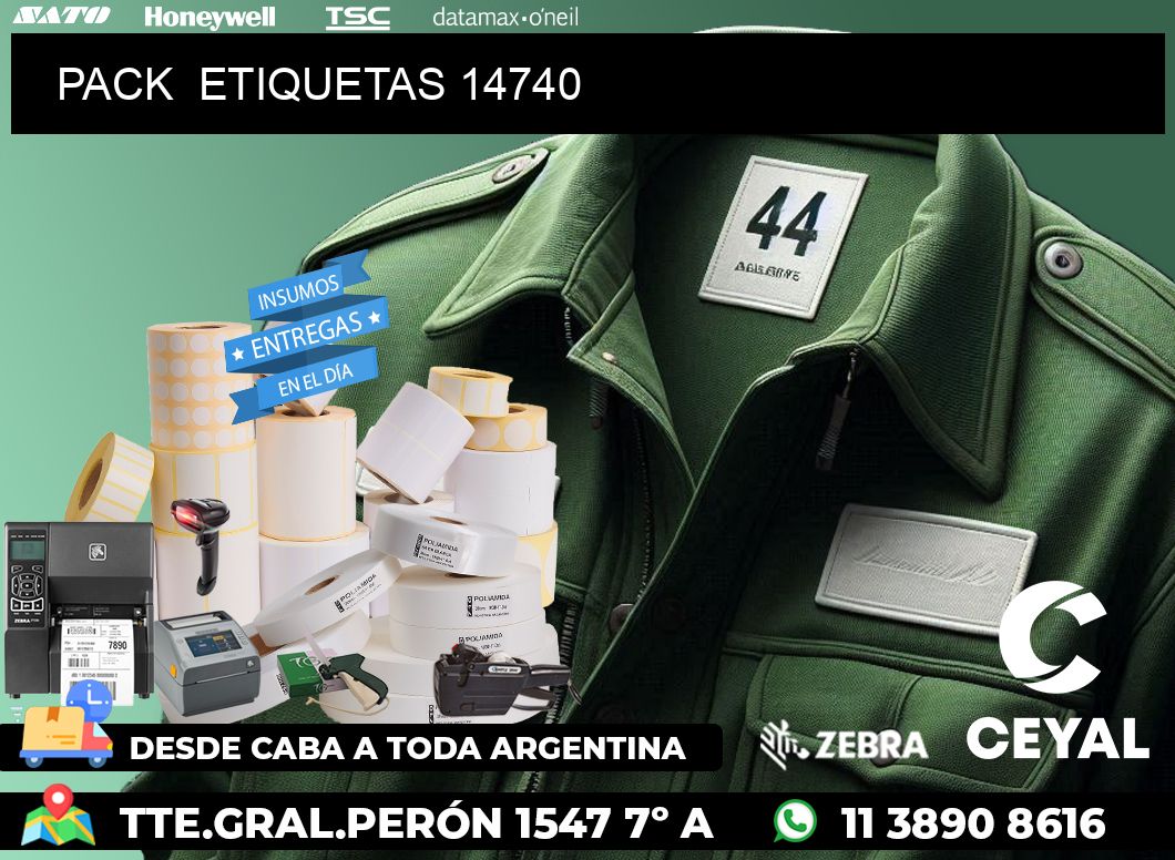 PACK  ETIQUETAS 14740