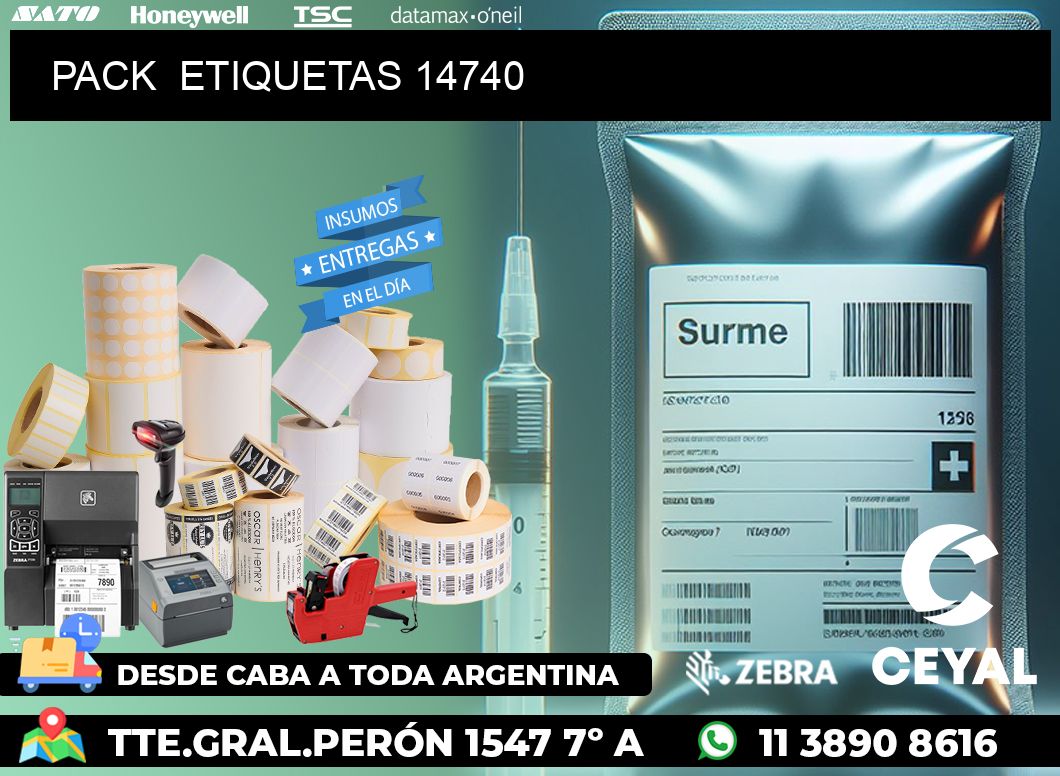 PACK  ETIQUETAS 14740