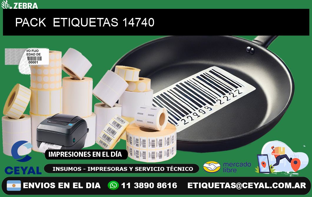 PACK  ETIQUETAS 14740
