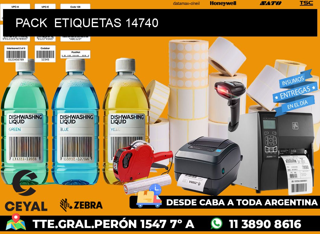 PACK  ETIQUETAS 14740