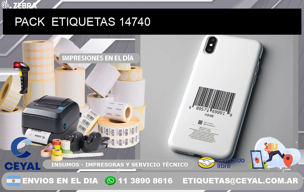 PACK  ETIQUETAS 14740