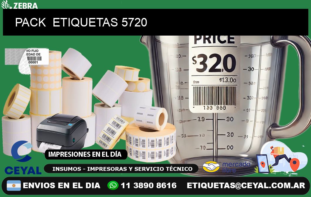 PACK  ETIQUETAS 5720
