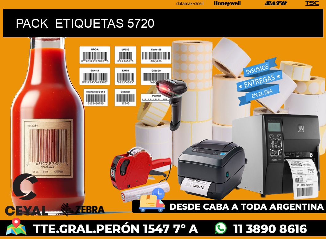 PACK  ETIQUETAS 5720