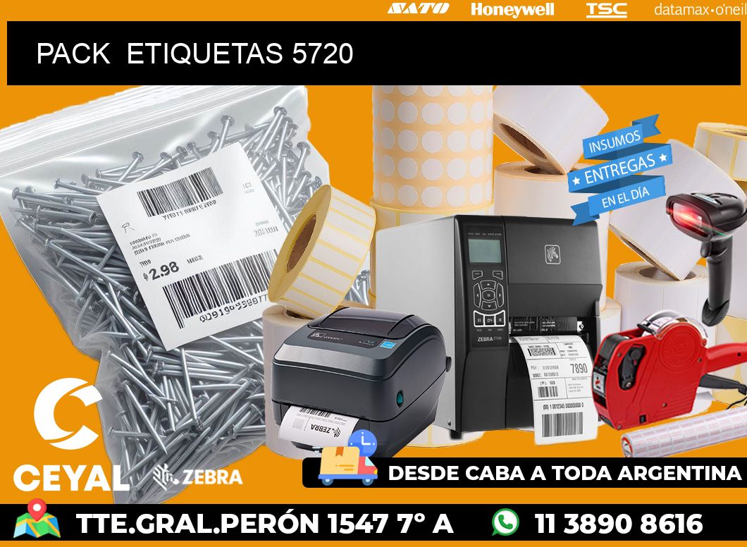 PACK  ETIQUETAS 5720