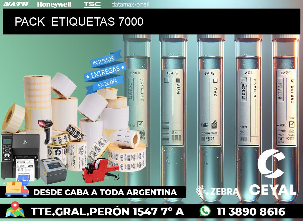 PACK  ETIQUETAS 7000