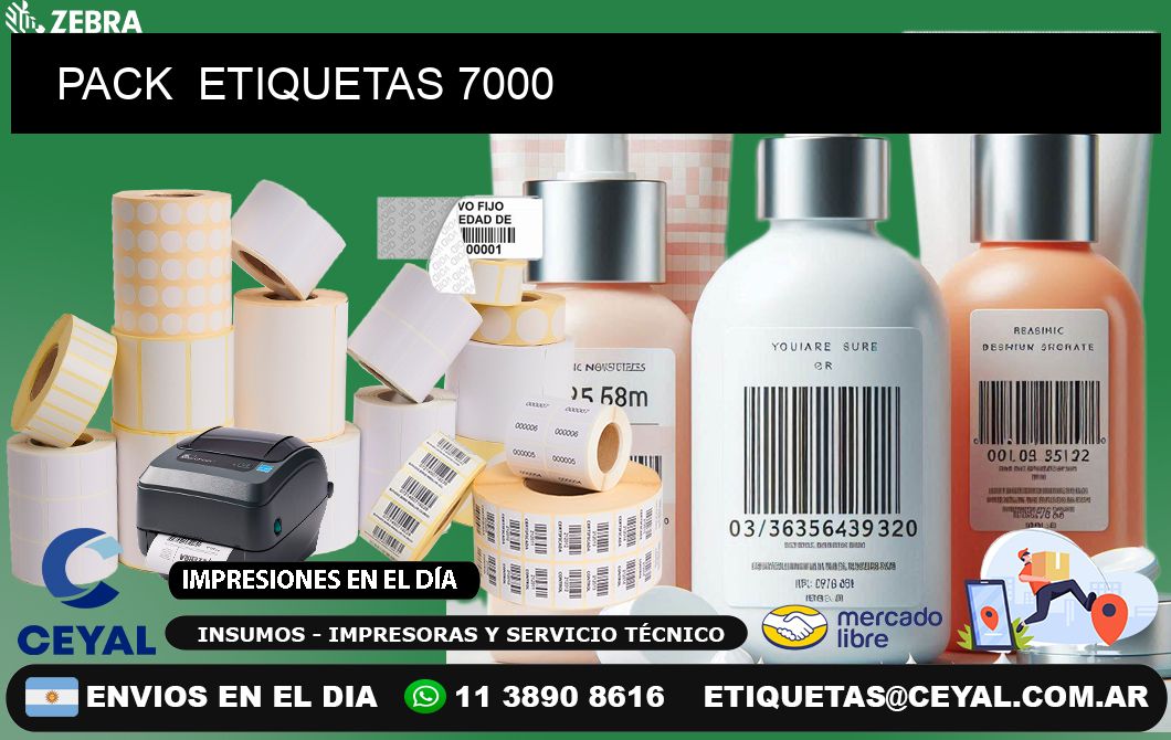 PACK  ETIQUETAS 7000