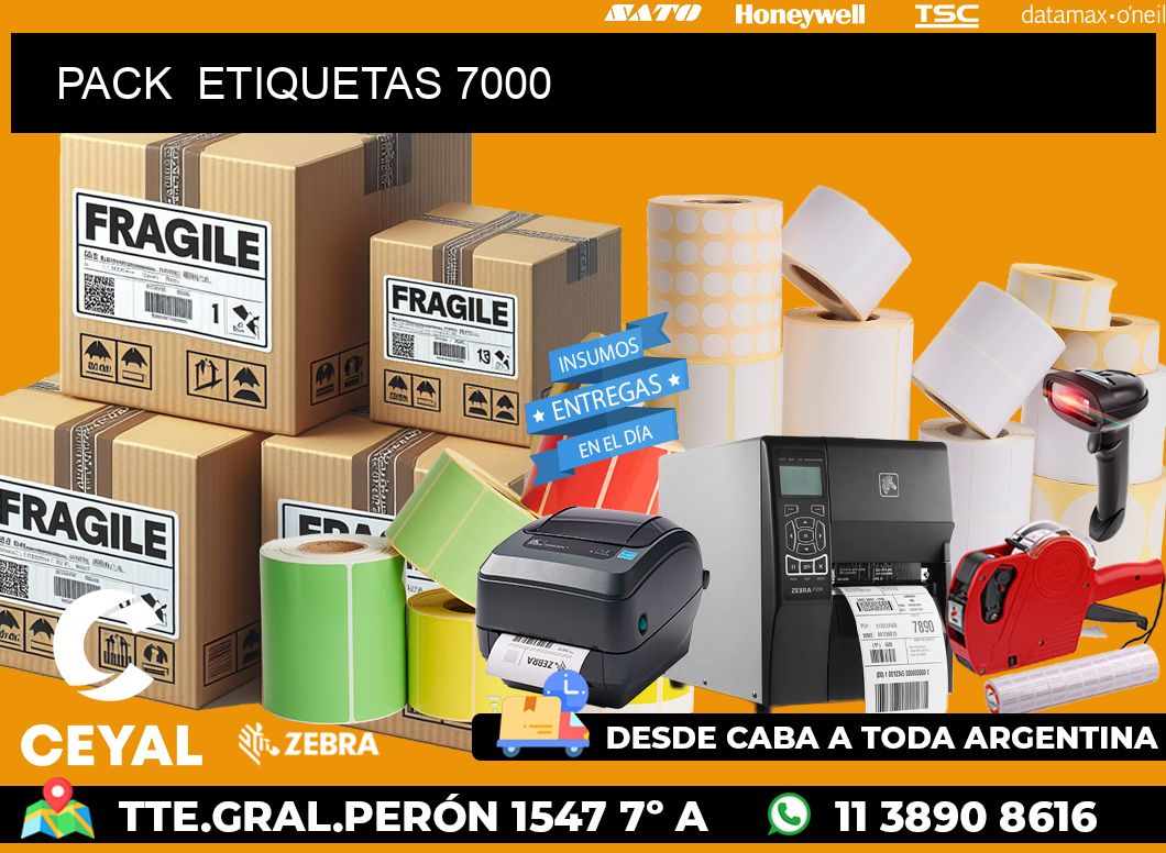PACK  ETIQUETAS 7000