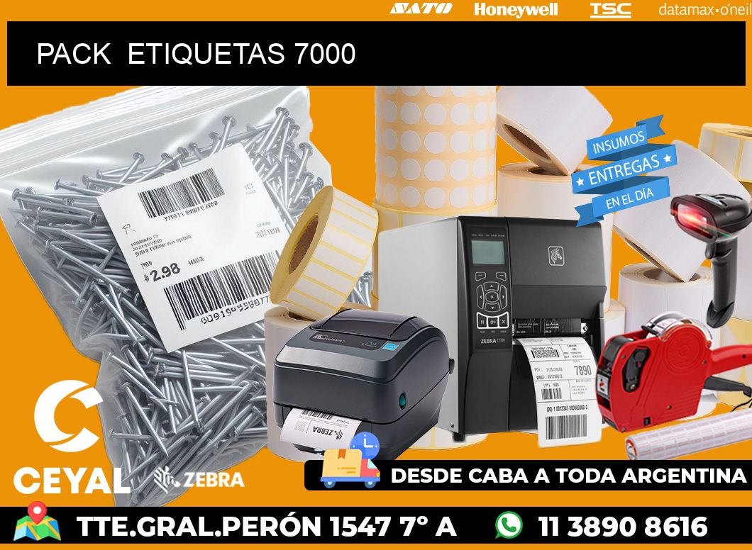 PACK  ETIQUETAS 7000