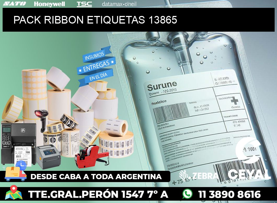 PACK RIBBON ETIQUETAS 13865