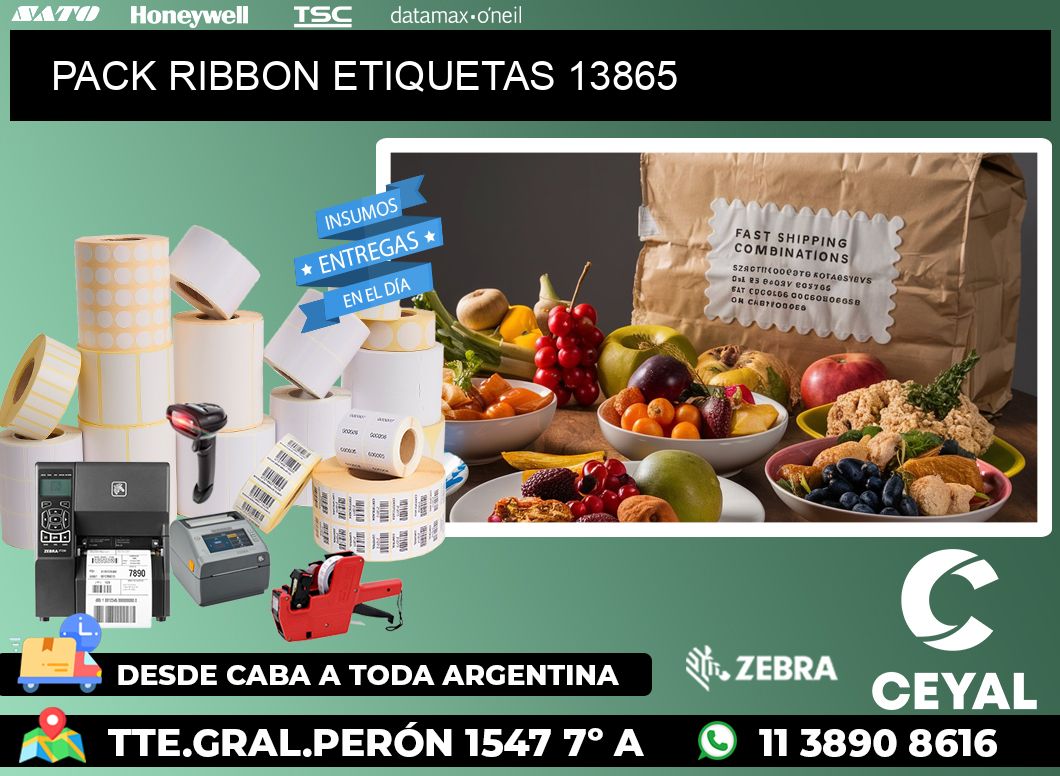 PACK RIBBON ETIQUETAS 13865