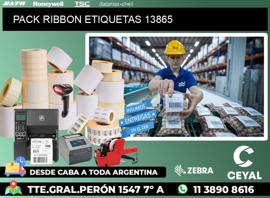 PACK RIBBON ETIQUETAS 13865