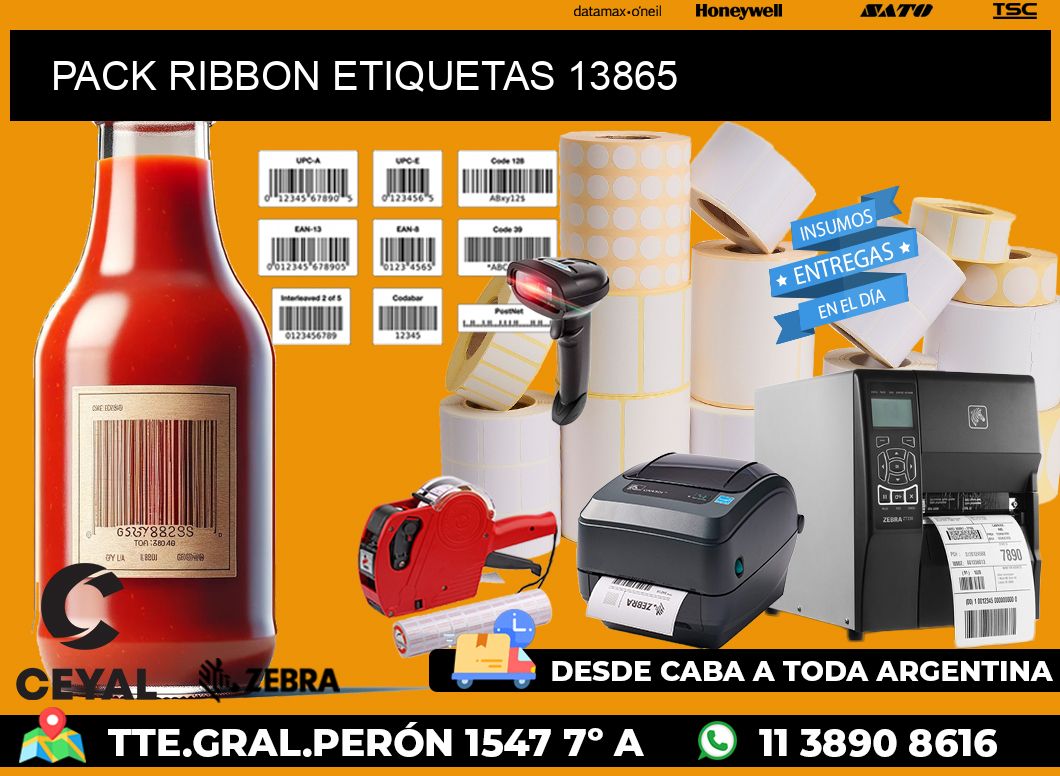 PACK RIBBON ETIQUETAS 13865