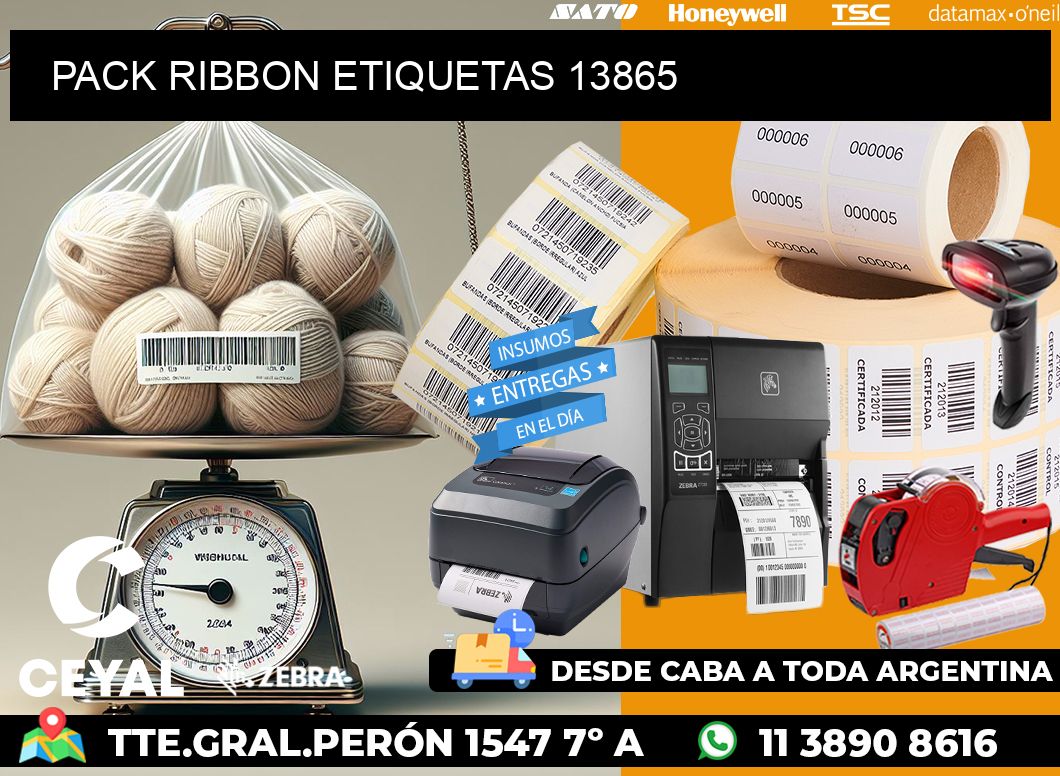 PACK RIBBON ETIQUETAS 13865
