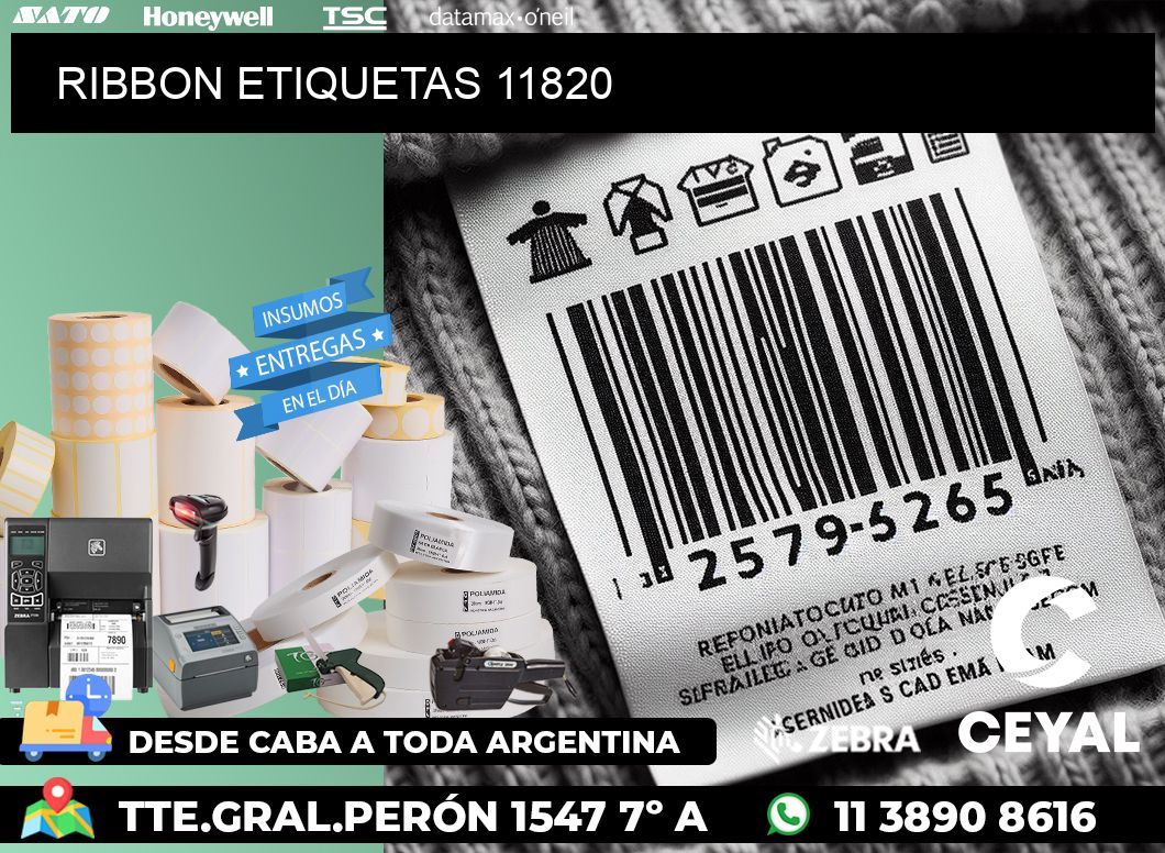 RIBBON ETIQUETAS 11820