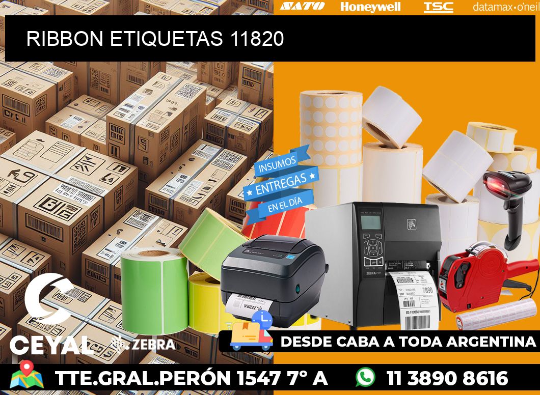 RIBBON ETIQUETAS 11820