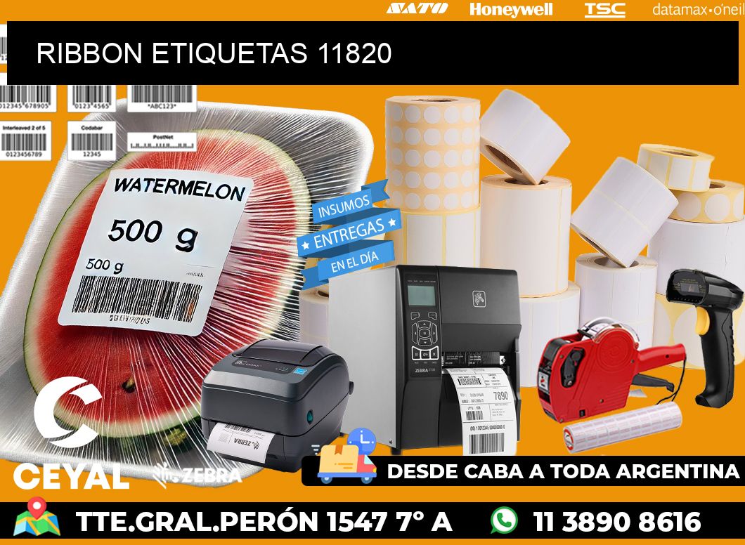 RIBBON ETIQUETAS 11820