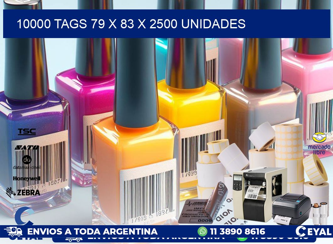 10000 TAGS 79 x 83 X 2500 UNIDADES