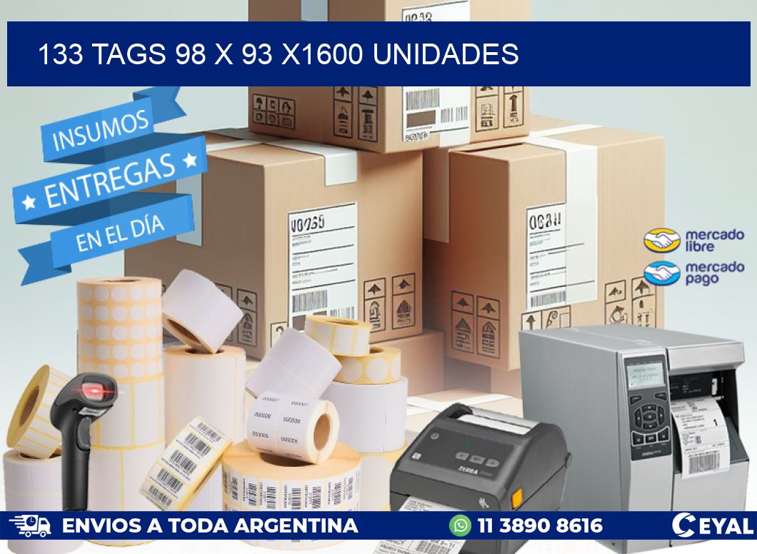 133 TAGS 98 x 93 X1600 UNIDADES